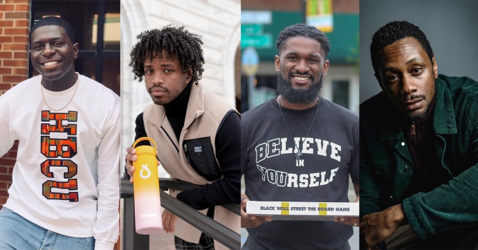 Black History Makers MyQueal Lewis, Anaa Jibicho, De’Von Truvel, and Translee